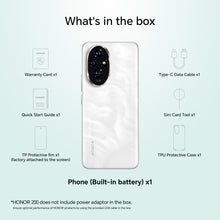 Load image into Gallery viewer, HONOR 200 5G(White, 8GB RAM, 256GB Storage) + Earbuds X5 (White) + SuperCharge 100W Mobile Charger Combo