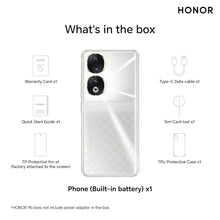 Load image into Gallery viewer, HONOR 90 (Diamond Silver, 8GB + 256GB) | India's First Eye Risk-Free Display | 200MP Main & 50MP Selfie Camera | Segment First Quad-Curved AMOLED Screen | Without Charger