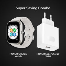 Load image into Gallery viewer, HONOR CHOICE Watch (White) + SuperCharge 100W Mobile Charger Combo
