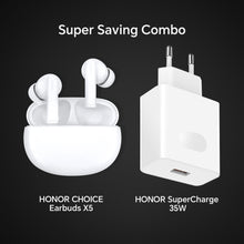 Load image into Gallery viewer, HONOR CHOICE Earbuds X5 (White) + SuperCharge 35W Mobile Charger Combo
