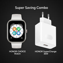 Load image into Gallery viewer, HONOR CHOICE Watch (White) + SuperCharge 35W Mobile Charger Combo
