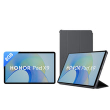 Load image into Gallery viewer, HONOR Pad X9 with Free Flip-Cover 11.5-inch (29.21 cm) 120Hz 2K Display, Snapdragon 685, 8GB (8GB+5GB RAM Turbo) 128GB ROM, 6 Speakers, Up-to 13 Hours Battery, Android, WiFi, Metal Body, Gray
