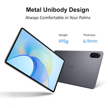 Load image into Gallery viewer, HONOR Pad X9 with Free Flip-Cover 11.5-inch (29.21 cm) 120Hz 2K Display, Snapdragon 685, 8GB (8GB+5GB RAM Turbo) 128GB ROM, 6 Speakers, Up-to 13 Hours Battery, Android, WiFi, Metal Body, Gray
